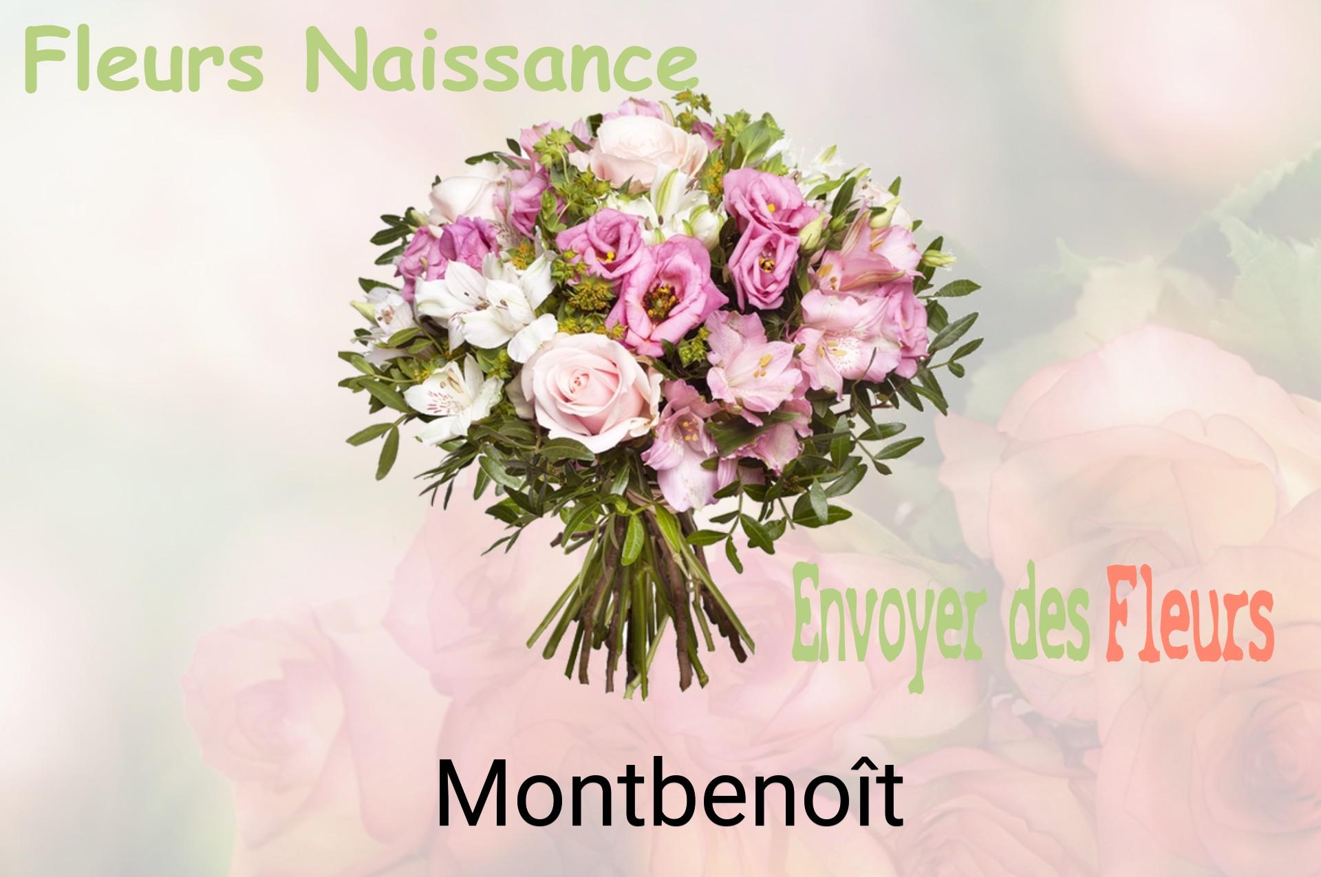 Bouquet de fleurs de naissance livré à Montbenoît