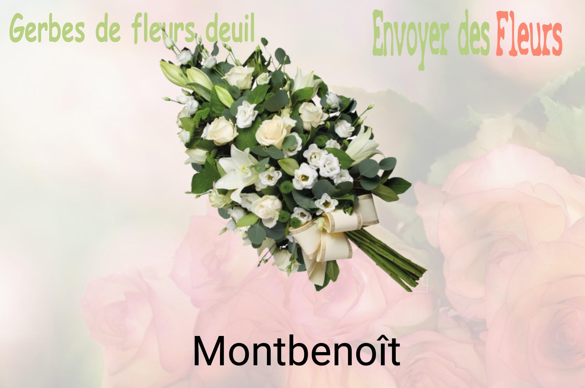 Gerbe de fleurs de deuil livrée à Montbenoît
